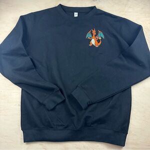Black Charizard Graphic Men's Sweater